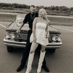 Satin White Mini Dress